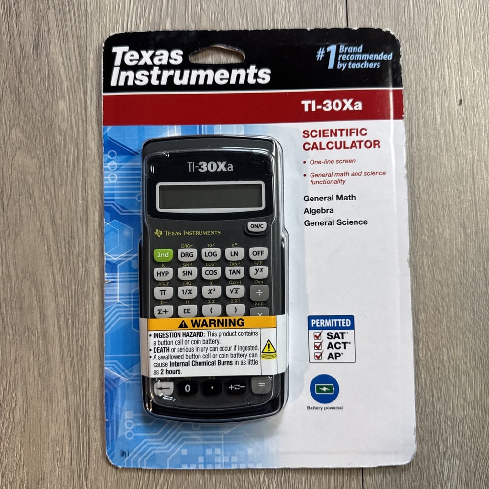 BRAND NEW - Texas Instruments - TI-30Xa - Scientific Calculator - Black & Grey